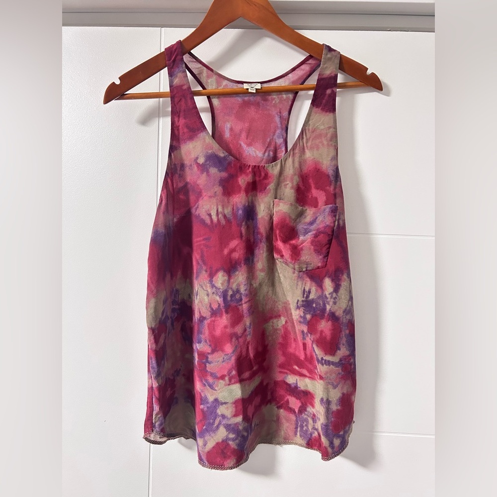 Wilfred Silk Pink and Purple Relaxed Tank Top